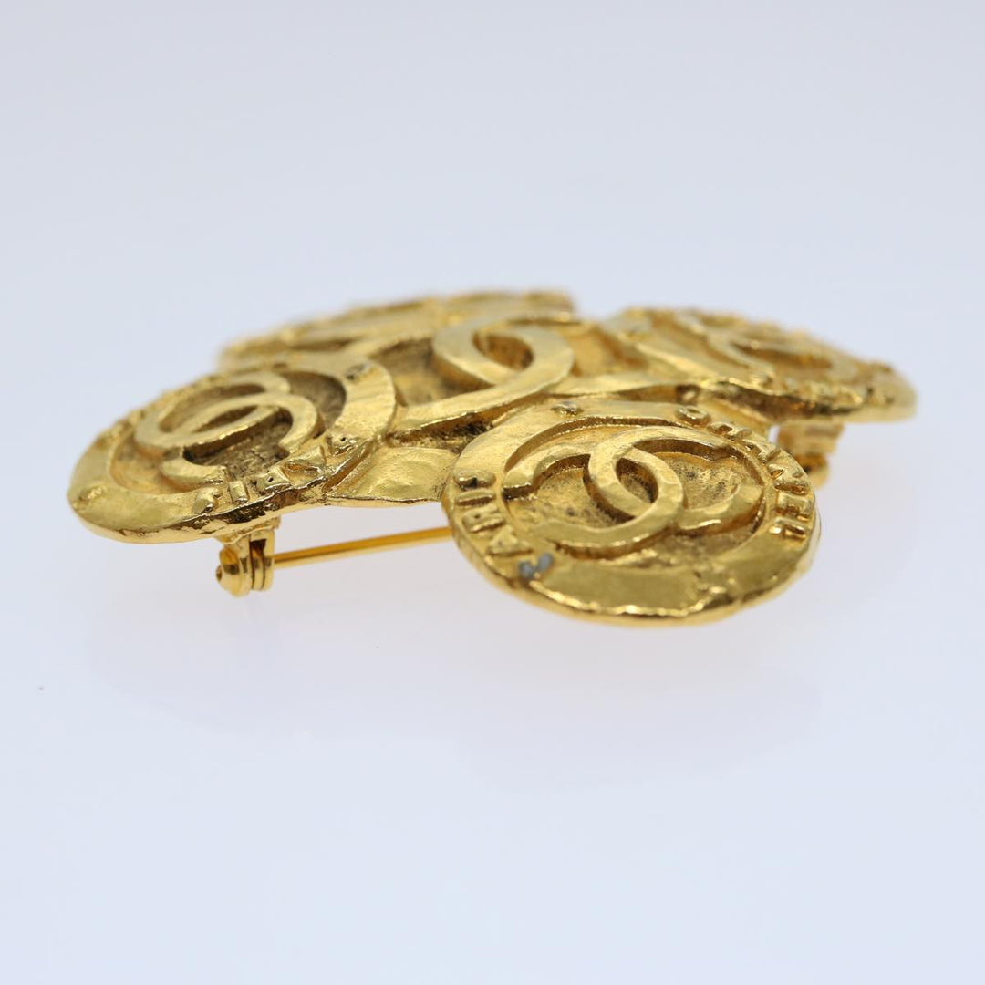 Top Quality Chanel COCO Mark Brooch metal Gold CC Auth ar11604B