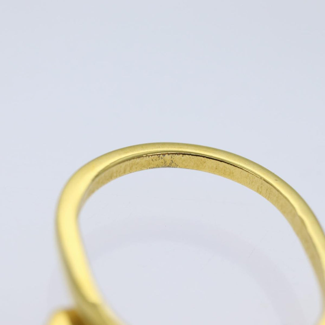 Celine Horse Carriage Key Ring metal Gold Auth ar11605B