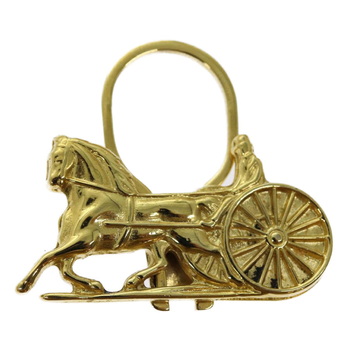 Celine Horse Carriage Key Ring metal Gold Auth ar11605B