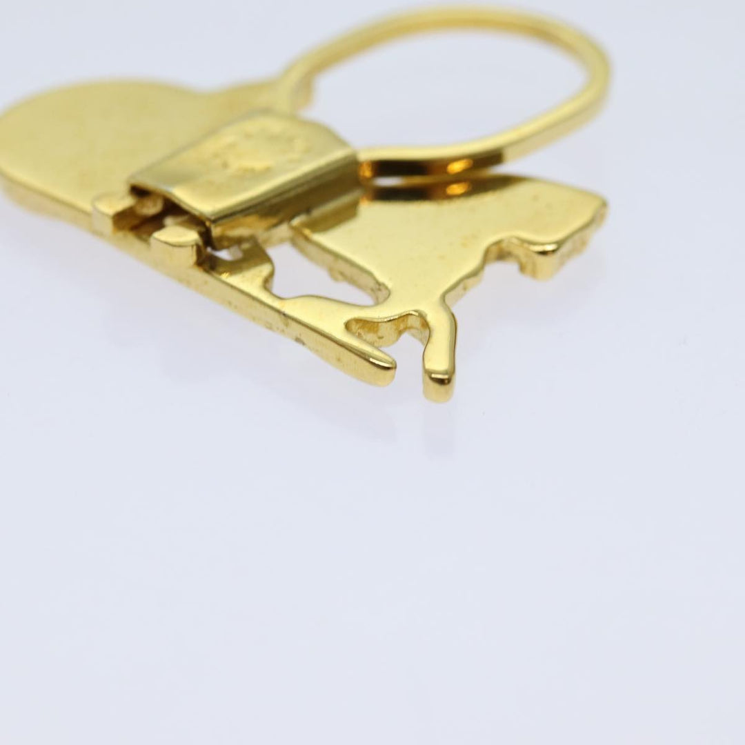 Celine Horse Carriage Key Ring metal Gold Auth ar11605B