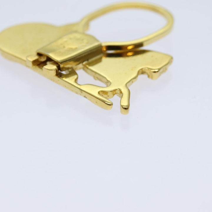 Celine Horse Carriage Key Ring metal Gold Auth ar11605B