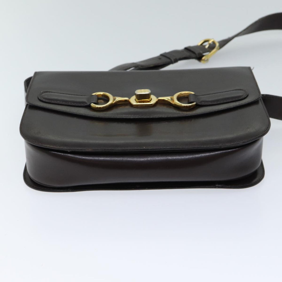 Celine Shoulder Bag Leather Brown  ar11623B