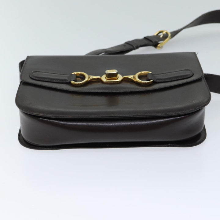 Celine Shoulder Bag Leather Brown  ar11623B