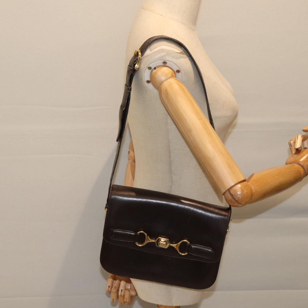 Celine Shoulder Bag Leather Brown  ar11623B