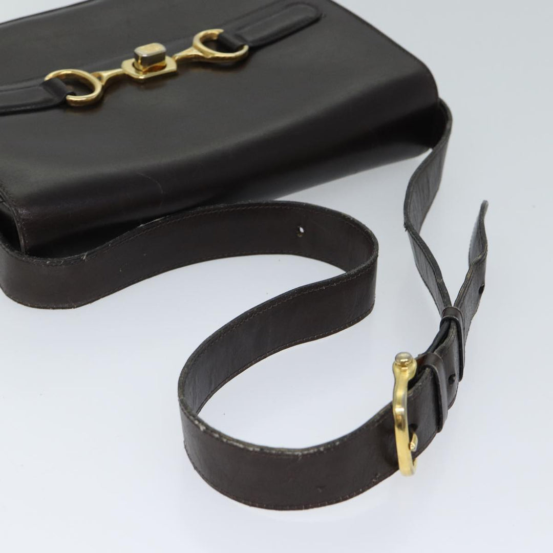 Celine Shoulder Bag Leather Brown  ar11623B