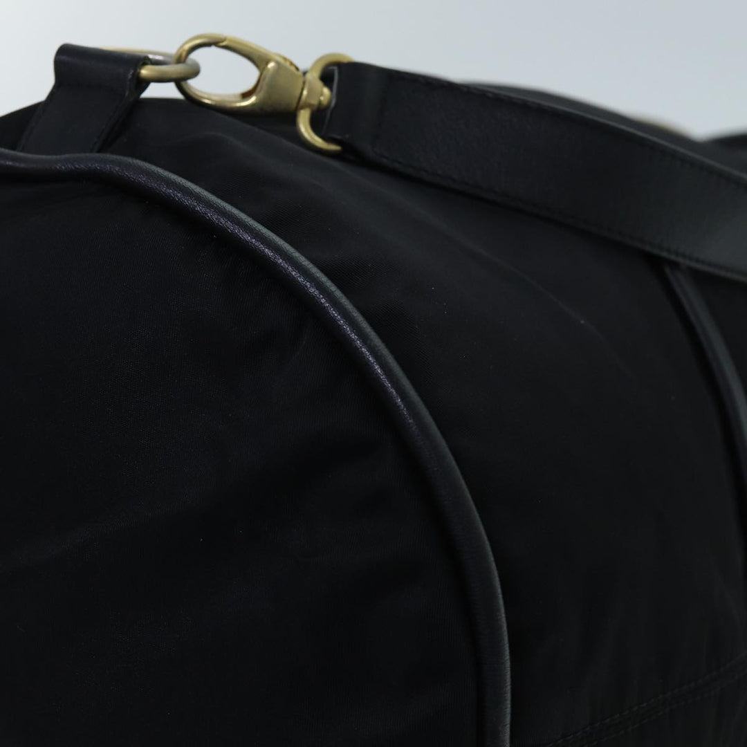 Celine Circle Shoulder Bag Nylon Black Auth ar11677