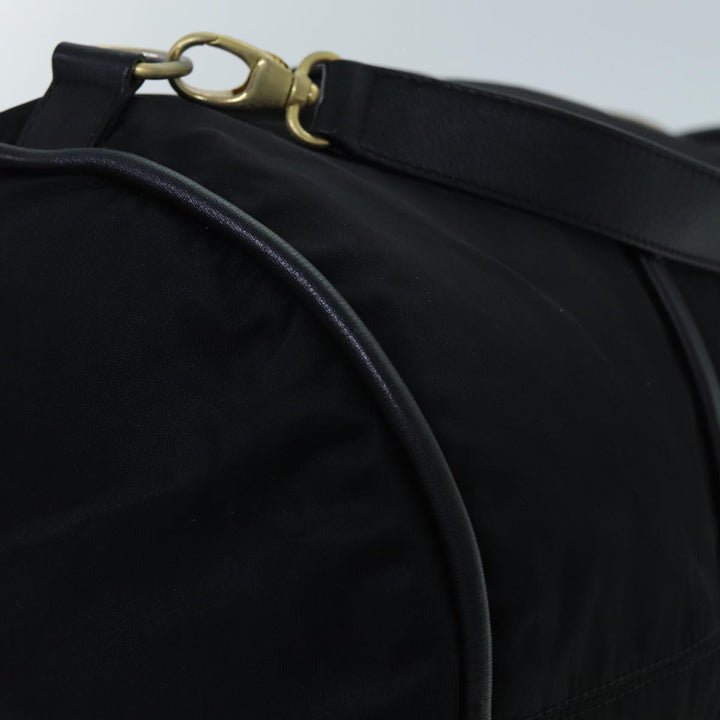 Celine Circle Shoulder Bag Nylon Black Auth ar11677