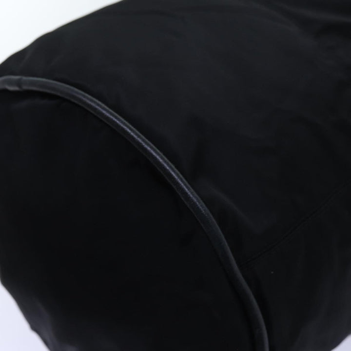 Celine Circle Shoulder Bag Nylon Black Auth ar11677
