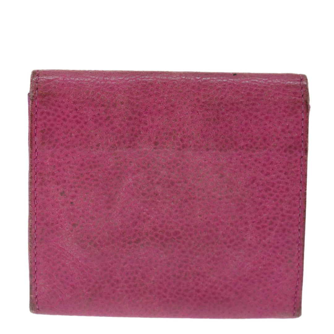 Top Quality Chanel COCO Mark Coin Purse Caviar Skin Pink CC Auth ar11706