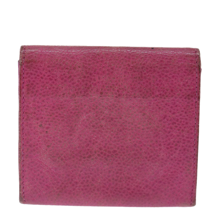 Top Quality Chanel COCO Mark Coin Purse Caviar Skin Pink CC Auth ar11706