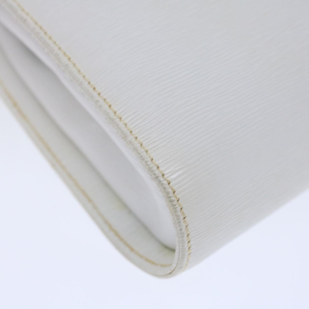 Chloe Chain Shoulder Bag Leather Vintage White ar11719
