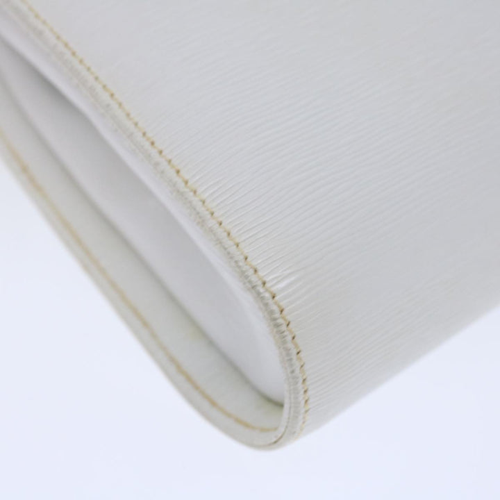 Chloe Chain Shoulder Bag Leather Vintage White ar11719