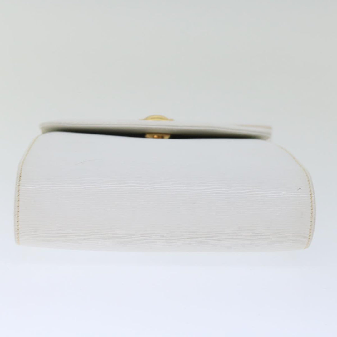 Chloe Chain Shoulder Bag Leather Vintage White ar11719