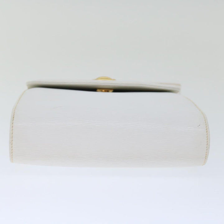 Chloe Chain Shoulder Bag Leather Vintage White ar11719