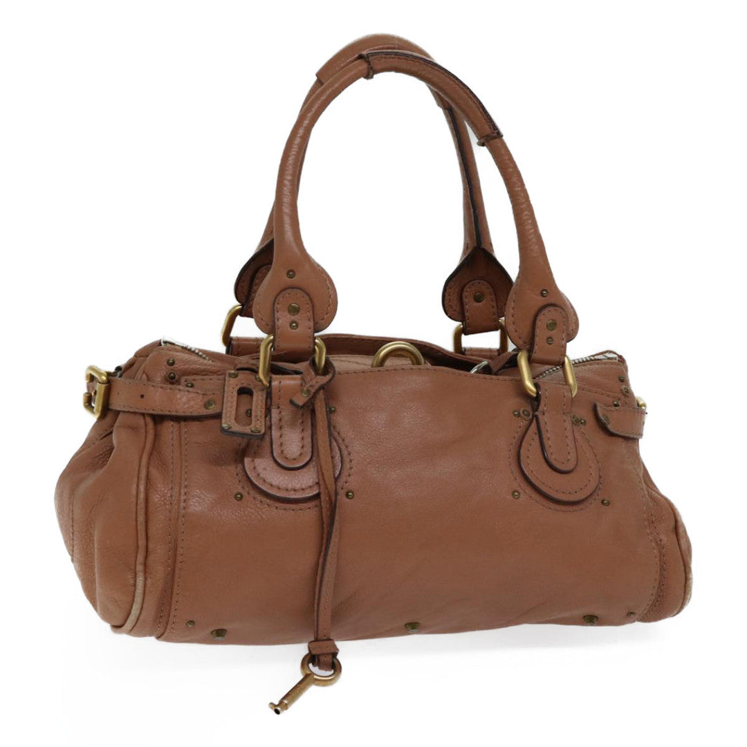 Chloe Paddington Hand Bag Leather Pink ar11748
