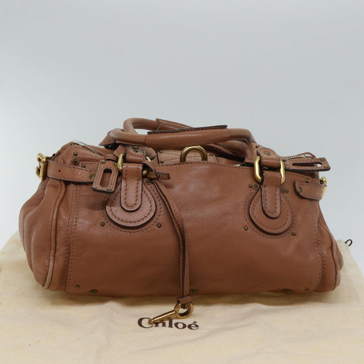 Chloe Paddington Hand Bag Leather Pink ar11748