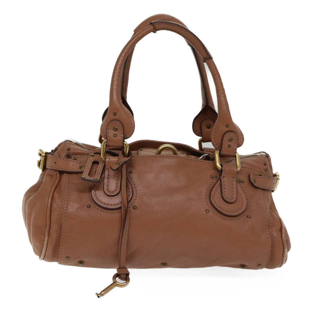 Chloe Paddington Hand Bag Leather Pink ar11748