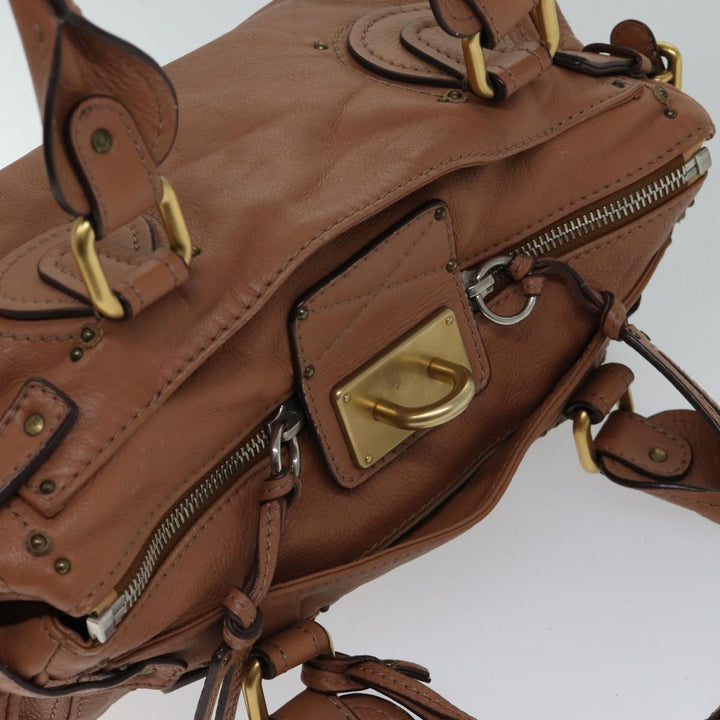 Chloe Paddington Hand Bag Leather Pink ar11748