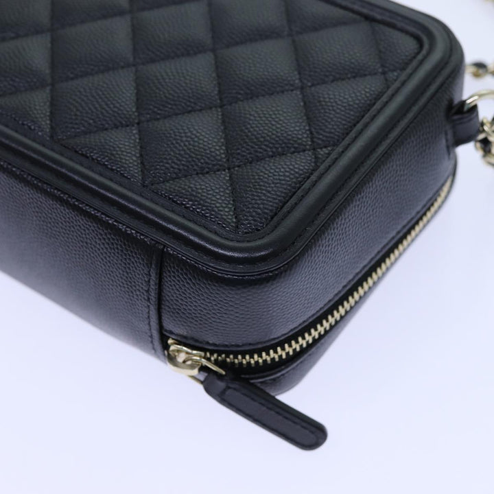 Chanel Chain CC Figly Mini Bag Caviar Skin Black A84452 CC Auth ar11762A