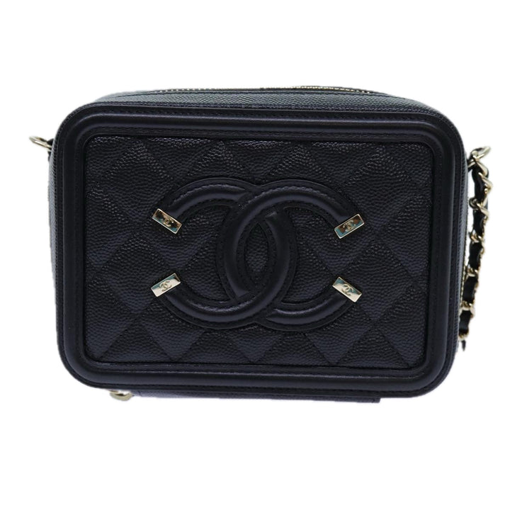 Chanel Chain CC Figly Mini Bag Caviar Skin Black A84452 CC Auth ar11762A