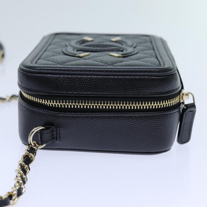 Chanel Chain CC Figly Mini Bag Caviar Skin Black A84452 CC Auth ar11762A