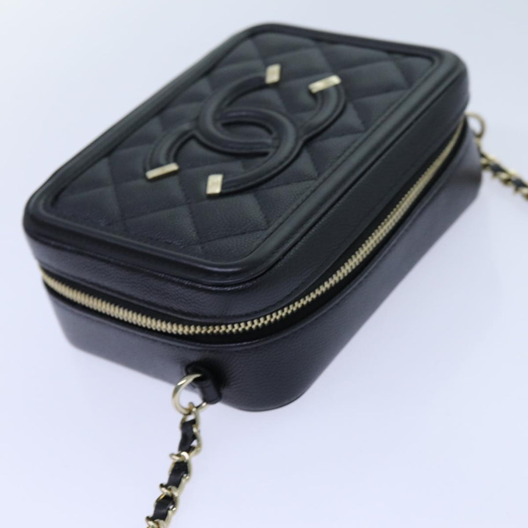Top Quality Chanel Chain CC Figly Mini Bag Caviar Skin Black A84452 CC Auth ar11762A