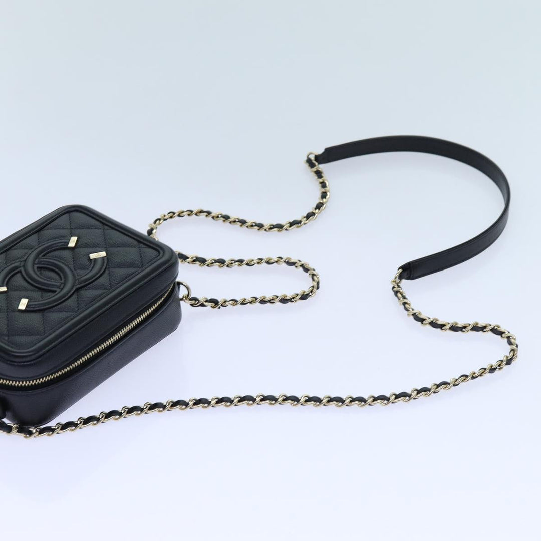 Top Quality Chanel Chain CC Figly Mini Bag Caviar Skin Black A84452 CC Auth ar11762A