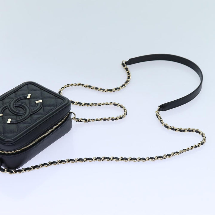 Top Quality Chanel Chain CC Figly Mini Bag Caviar Skin Black A84452 CC Auth ar11762A