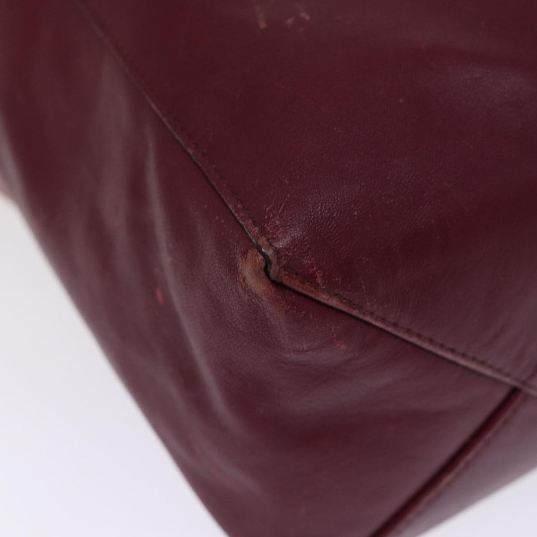 Celine Horizontal Cabas Tote Bag Leather Bordeaux Orange  ar11846