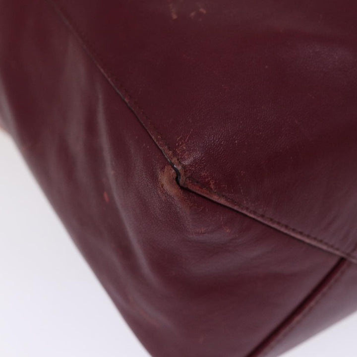 Celine Horizontal Cabas Tote Bag Leather Bordeaux Orange  ar11846