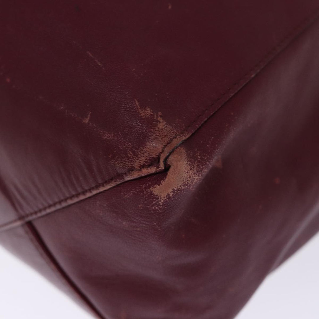 Celine Horizontal Cabas Tote Bag Leather Bordeaux Orange  ar11846