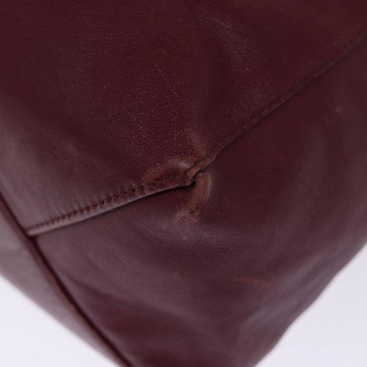 Celine Horizontal Cabas Tote Bag Leather Bordeaux Orange  ar11846