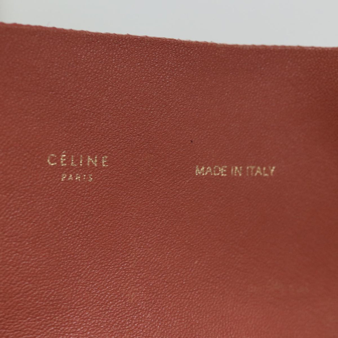 Celine Horizontal Cabas Tote Bag Leather Bordeaux Orange  ar11846