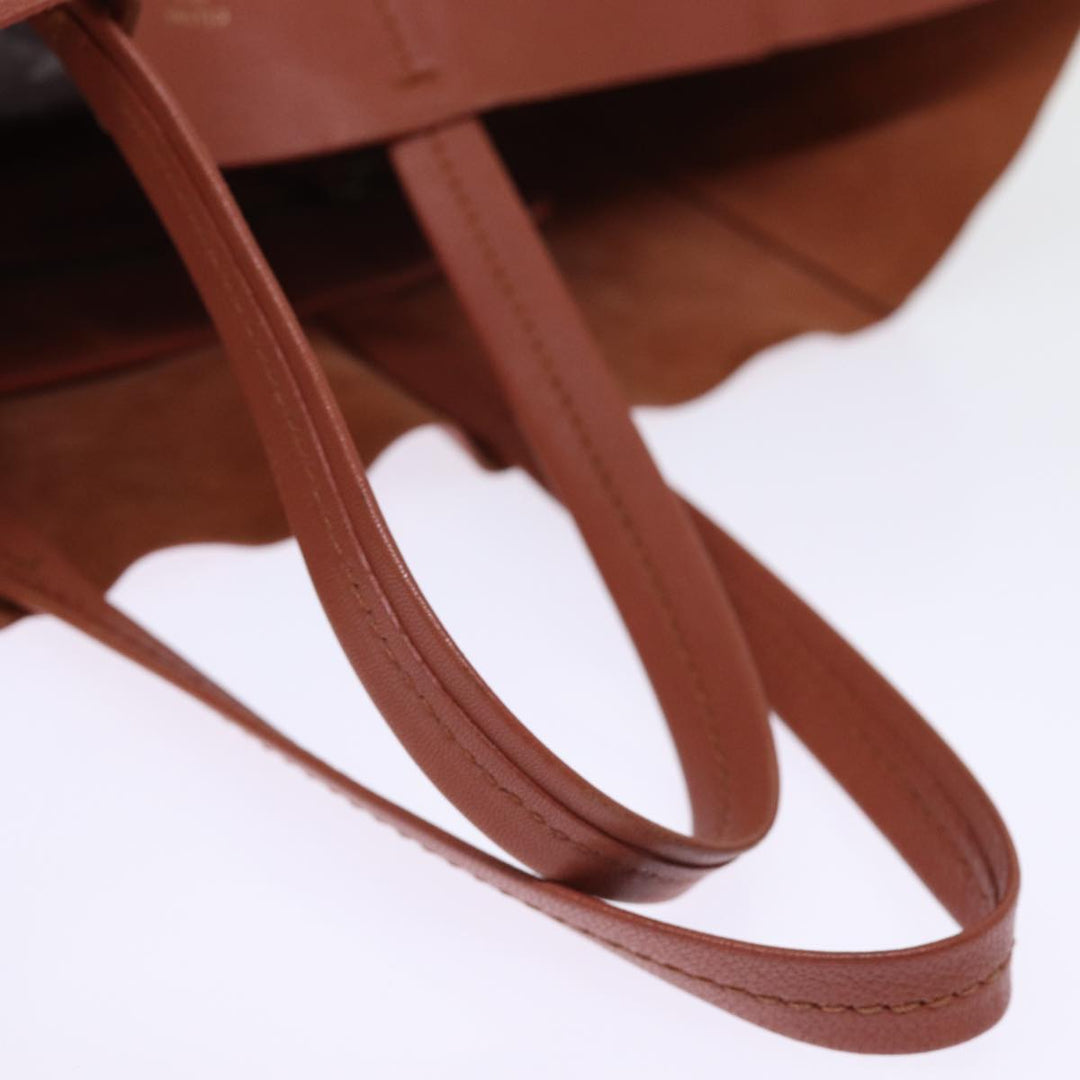 Celine Horizontal Cabas Tote Bag Leather Bordeaux Orange  ar11846