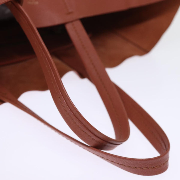 Celine Horizontal Cabas Tote Bag Leather Bordeaux Orange  ar11846