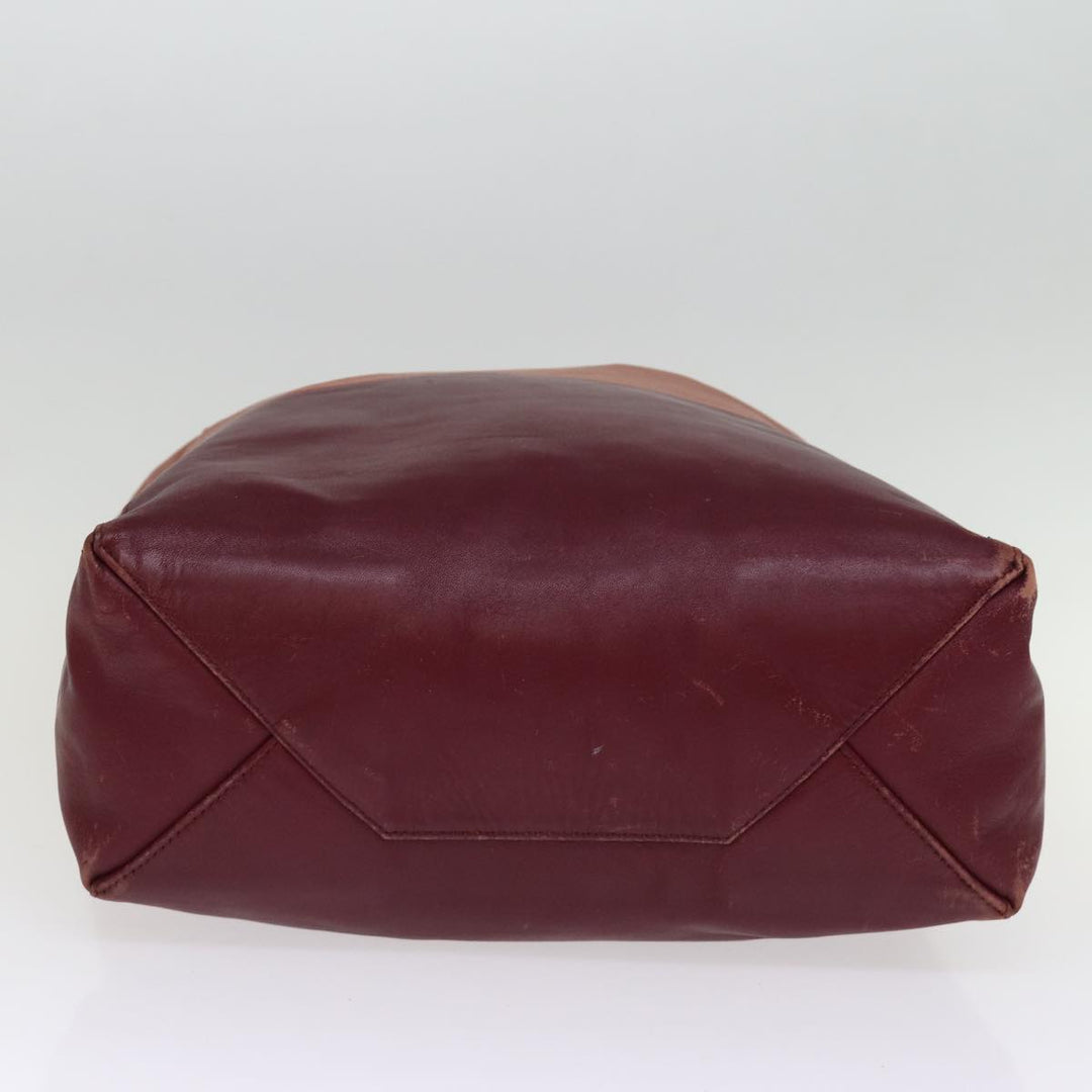 Celine Horizontal Cabas Tote Bag Leather Bordeaux Orange  ar11846