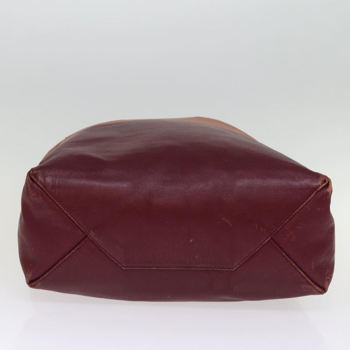 Celine Horizontal Cabas Tote Bag Leather Bordeaux Orange  ar11846