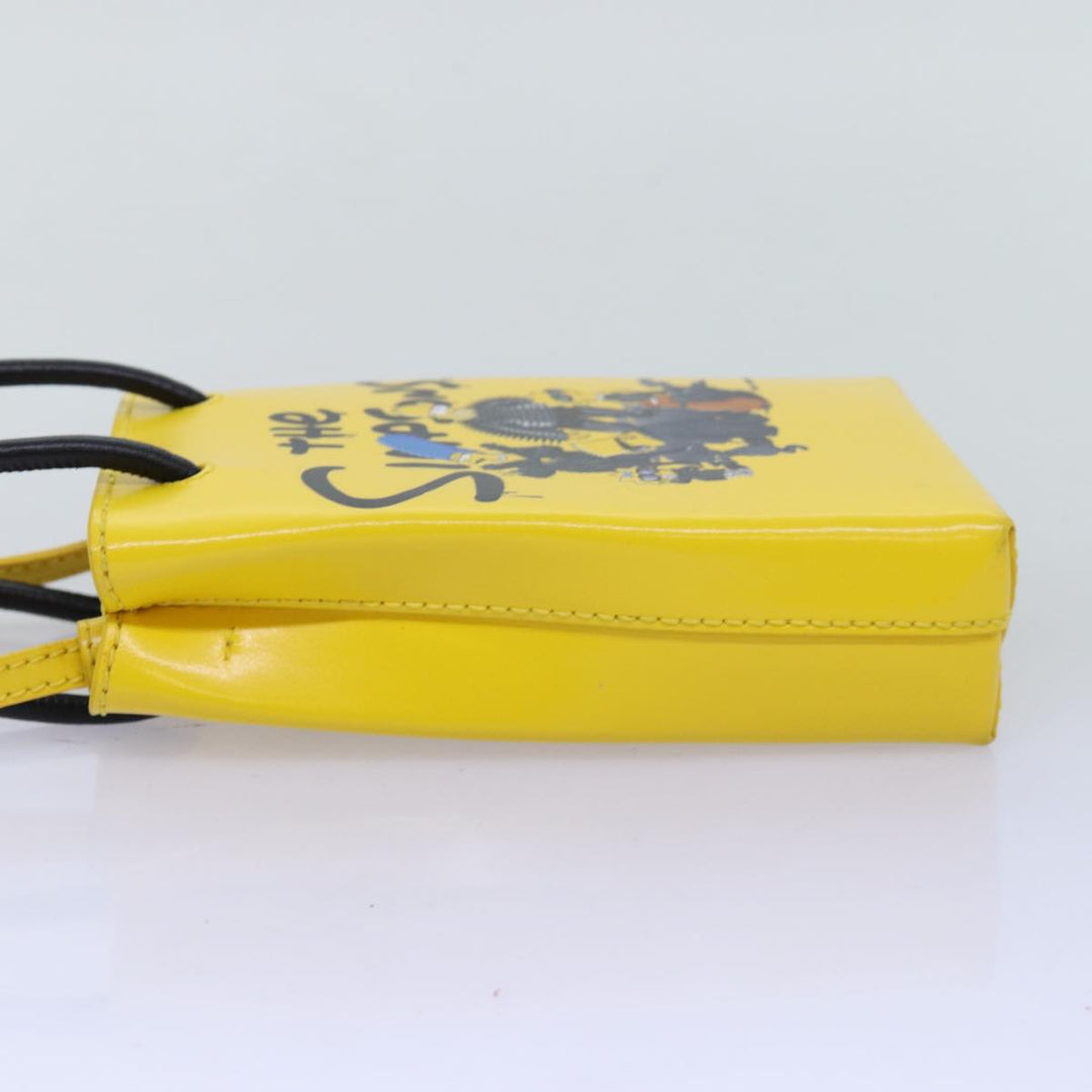Top Quality Balenciaga Phone Folder The Simpsons Bag Leather 2way Yellow 593826 Auth ar11851