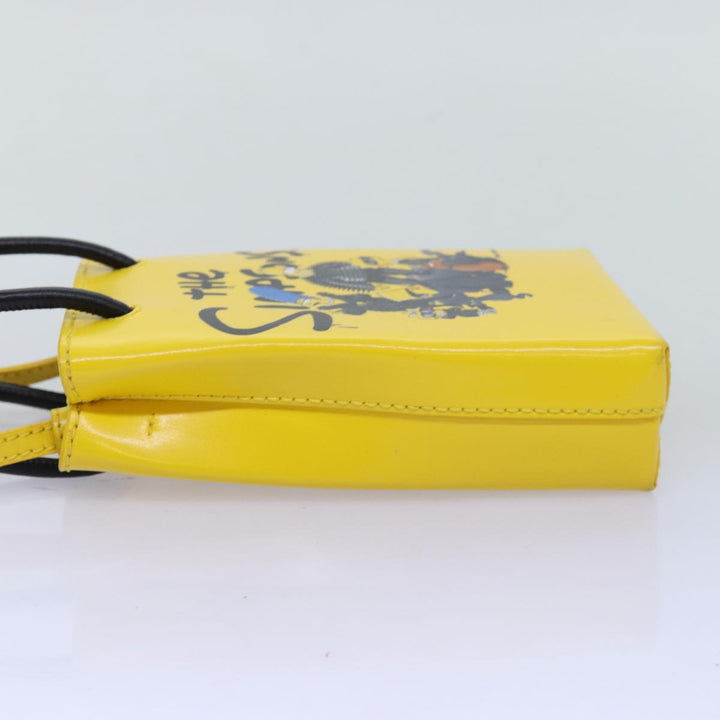 Top Quality Balenciaga Phone Folder The Simpsons Bag Leather 2way Yellow 593826 Auth ar11851
