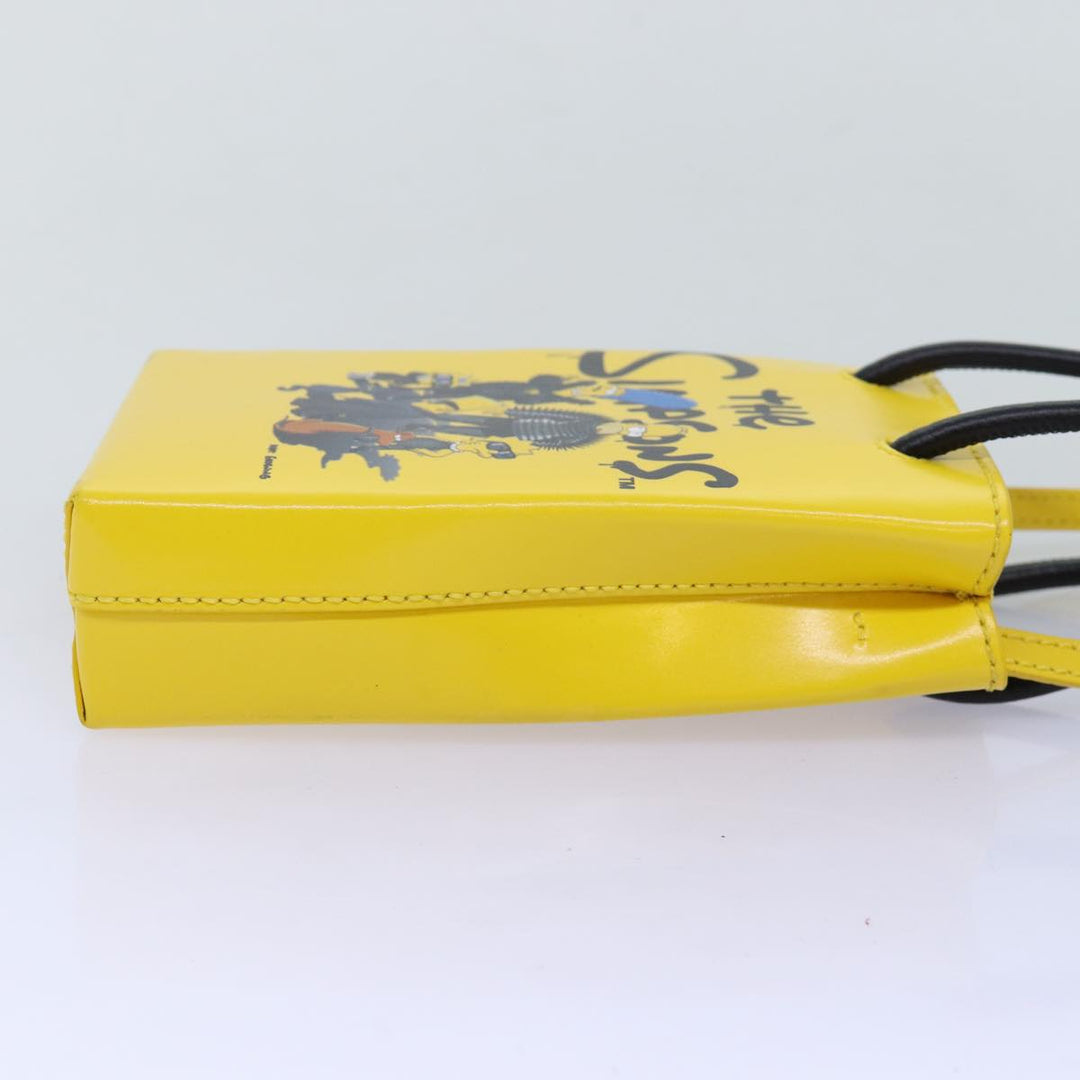 Top Quality Balenciaga Phone Folder The Simpsons Bag Leather 2way Yellow 593826 Auth ar11851