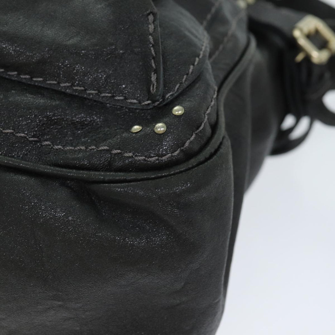 Chloe Shoulder Bag Leather Black ar11856