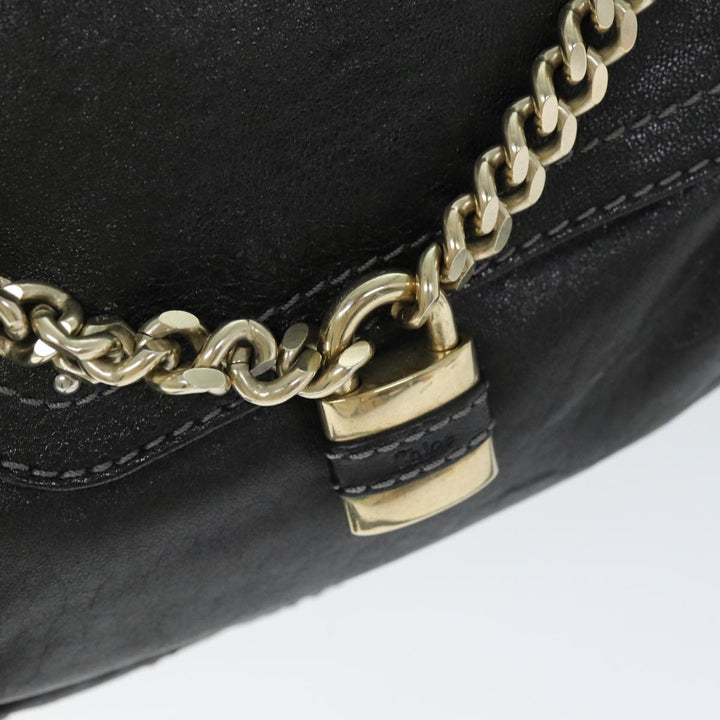Chloe Shoulder Bag Leather Black ar11856