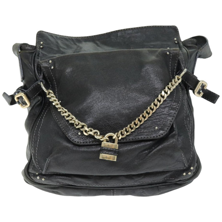 Chloe Shoulder Bag Leather Black ar11856