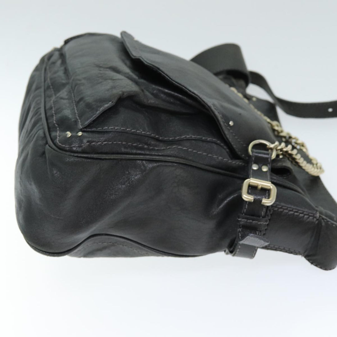 Chloe Shoulder Bag Leather Black ar11856