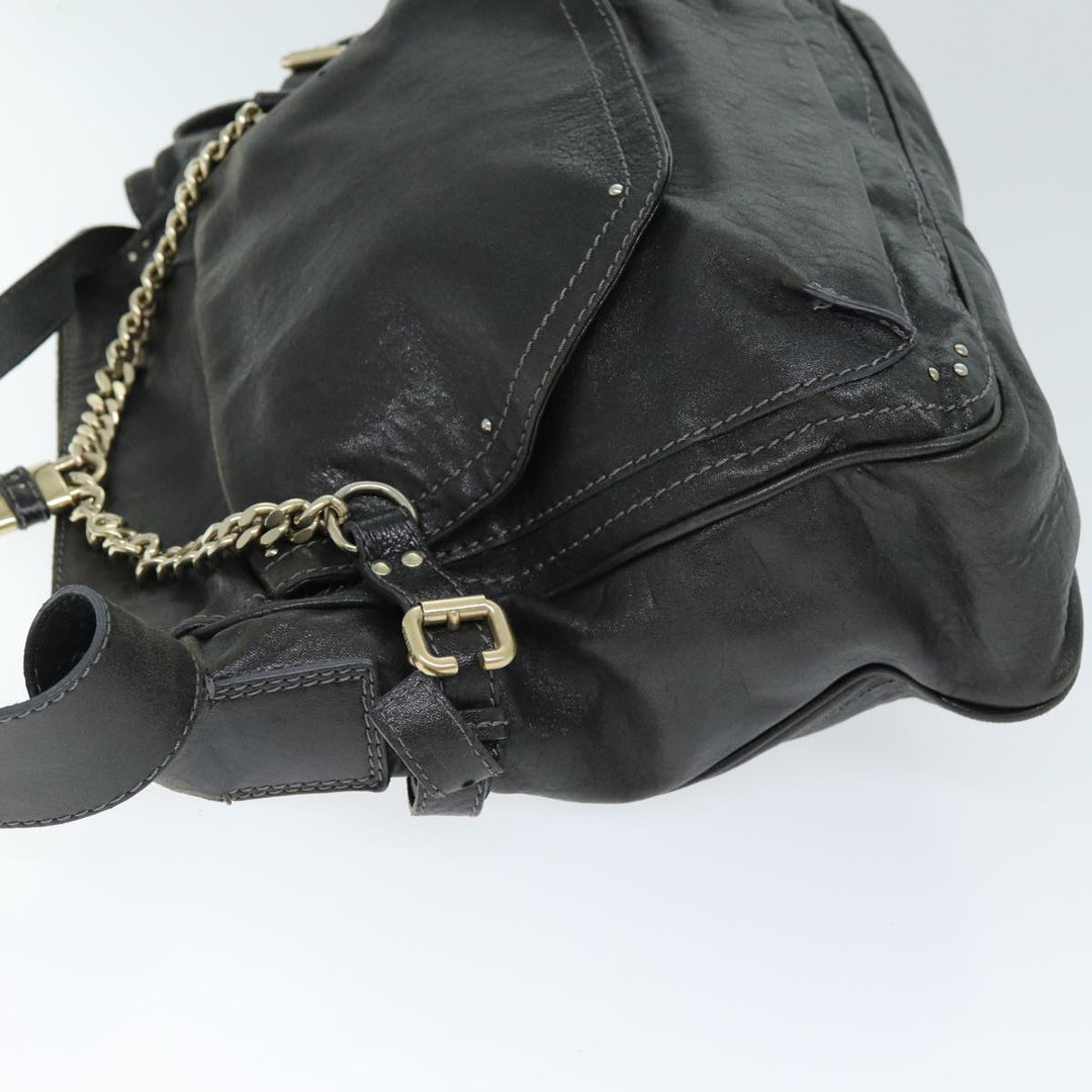 Chloe Shoulder Bag Leather Black ar11856