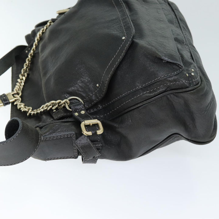 Chloe Shoulder Bag Leather Black ar11856