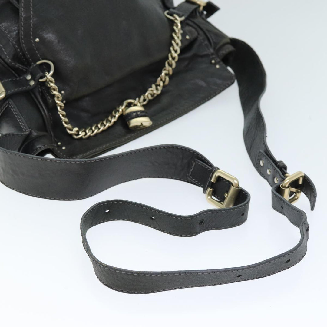 Chloe Shoulder Bag Leather Black ar11856