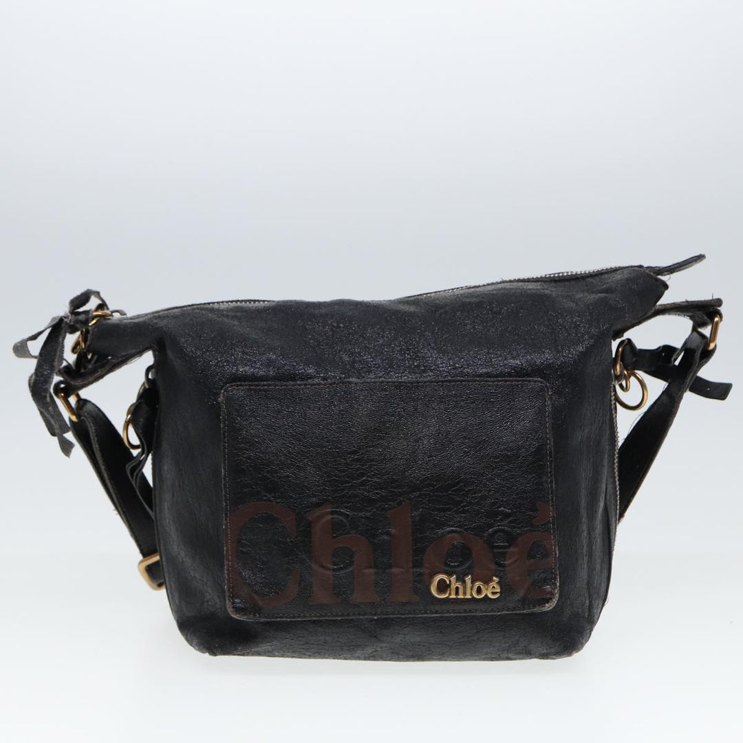 Chloe Hand Bag Leather 3Set Black Brown ar11886