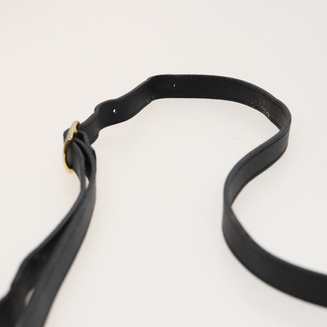 BurberrySs Shoulder Bag Leather Black Auth ar11985