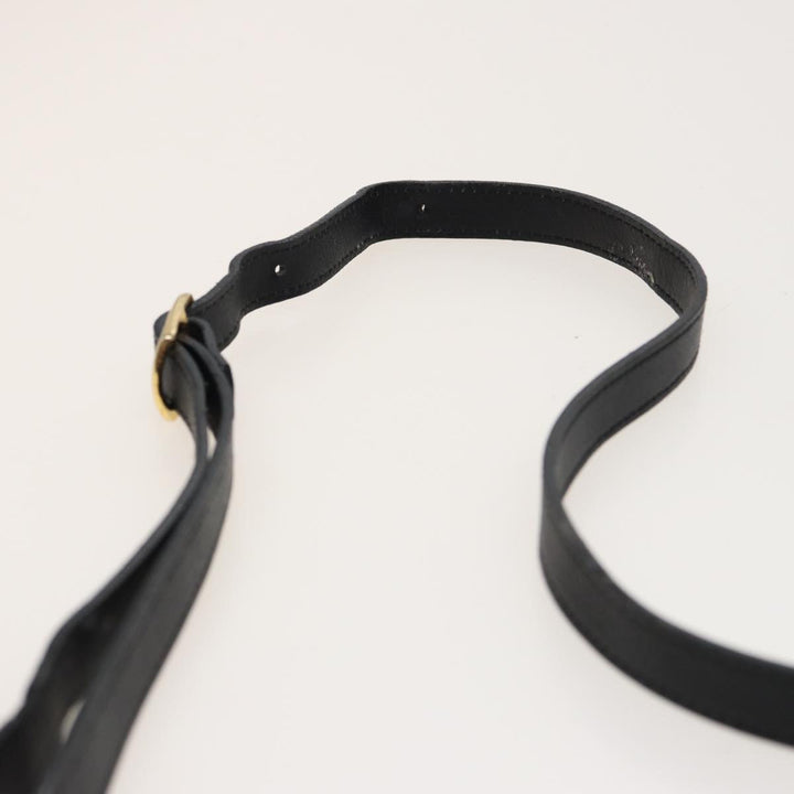 BurberrySs Shoulder Bag Leather Black Auth ar11985